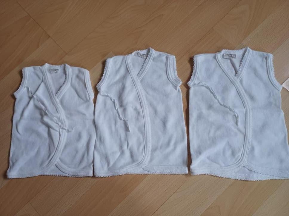 3 witte overslag hemdjes maat 62, Ophalen of Verzenden, Zo goed als nieuw, Select, Jongetje of Meisje
