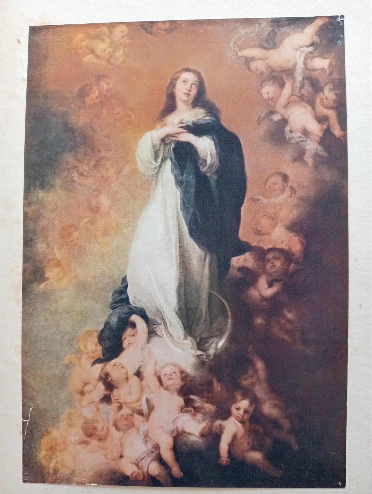 Oude reproductie van Murillo's Onbevlekte Ontvangenis,, Antiek en Kunst, Ophalen of Verzenden