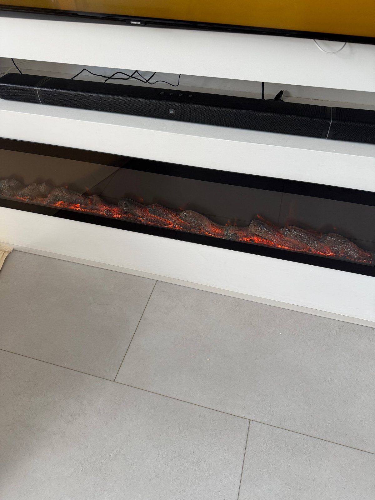 Luxe Elektrische Sfeerhaard Cinewall 152cm met Vlammen, Huis en Inrichting, Ophalen of Verzenden, Nieuw, Inbouwhaard, Elektrische haard