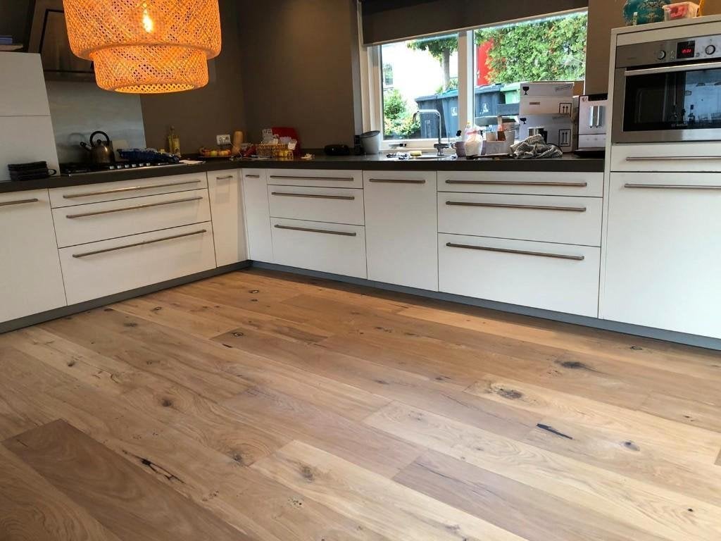 Eiken lamelparket vloeren Nature 235mm breed , grote partij, Ophalen of Verzenden, Nieuw, 75 m² of meer, Parket