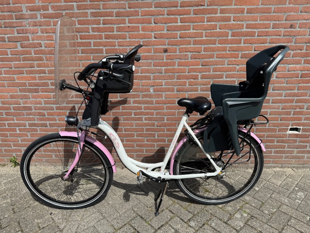 Moederfiets 28 inch, Fietsen en Brommers, Fietsen | Dames | Moederfietsen, 2 zitjes, Windscherm, Schijfrem, Ophalen