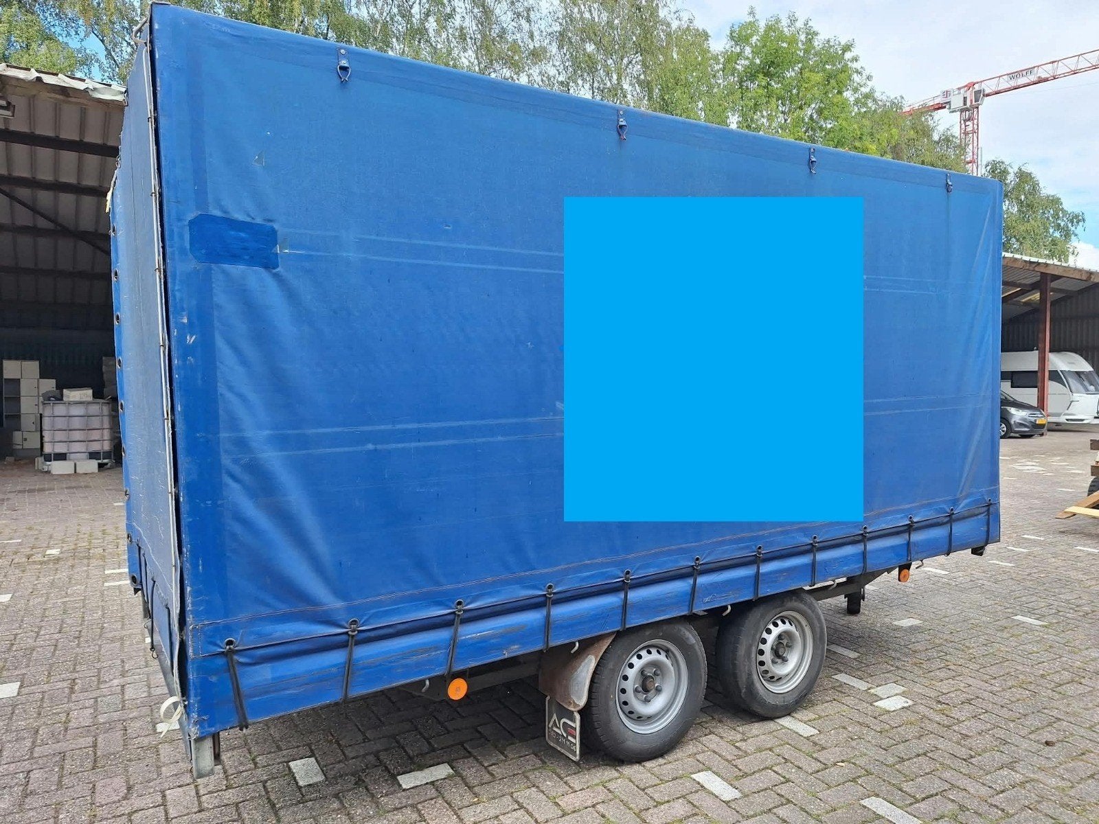 Hapert aanhangwagen met huif - 2000 kg, Ophalen, Zo goed als nieuw