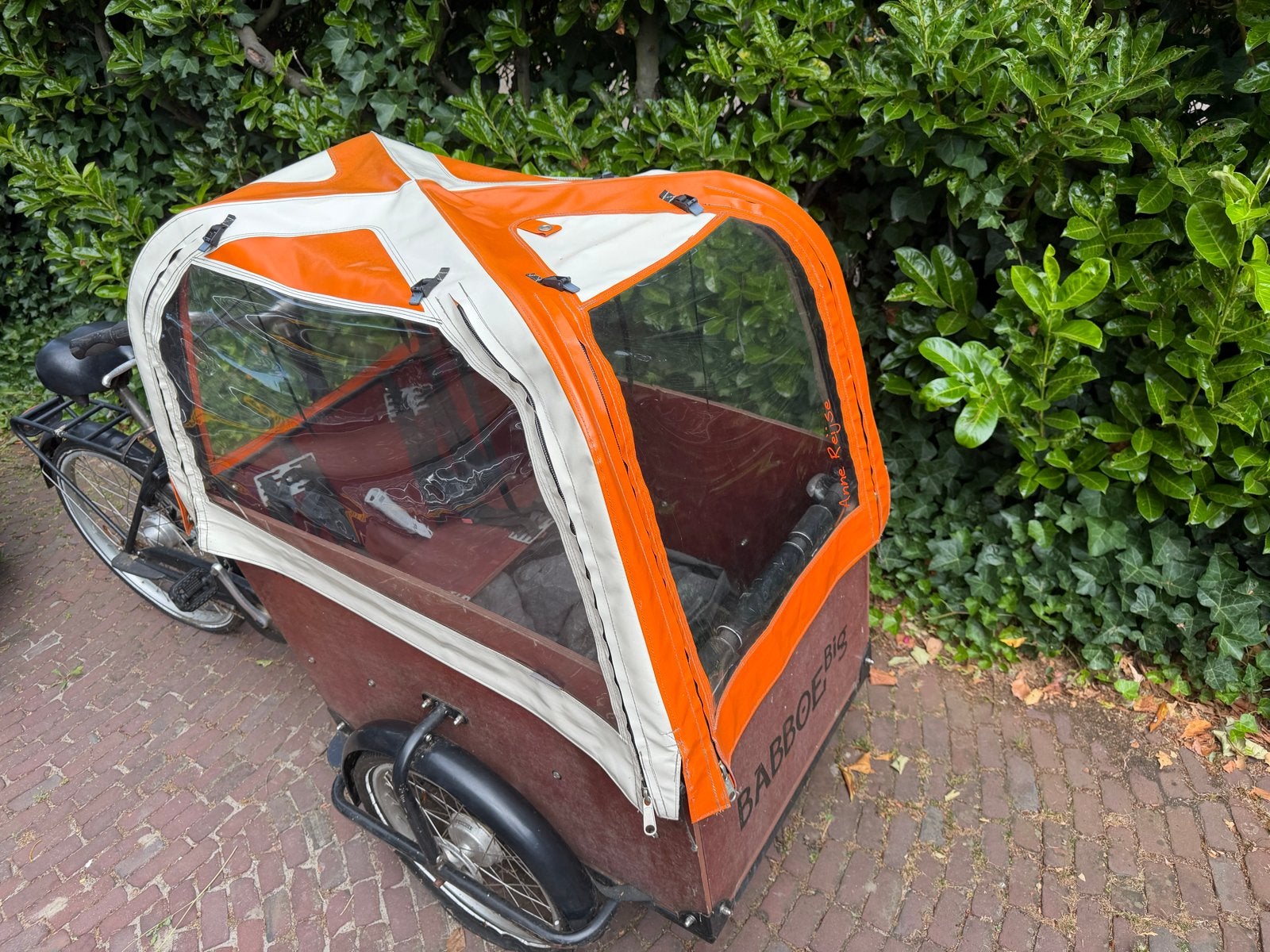 Anne Reijse huif voor Babboe Big bakfiets, Ophalen, Gebruikt, Overige typen, 80 kg of meer