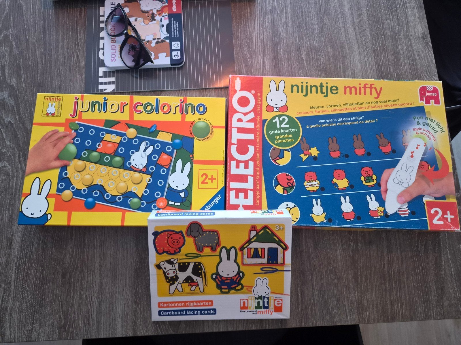 Miffy speelgoed set: Electro, Junior Colorino & rijgkaarten, Ophalen, Gebruikt, Overige typen, Met licht