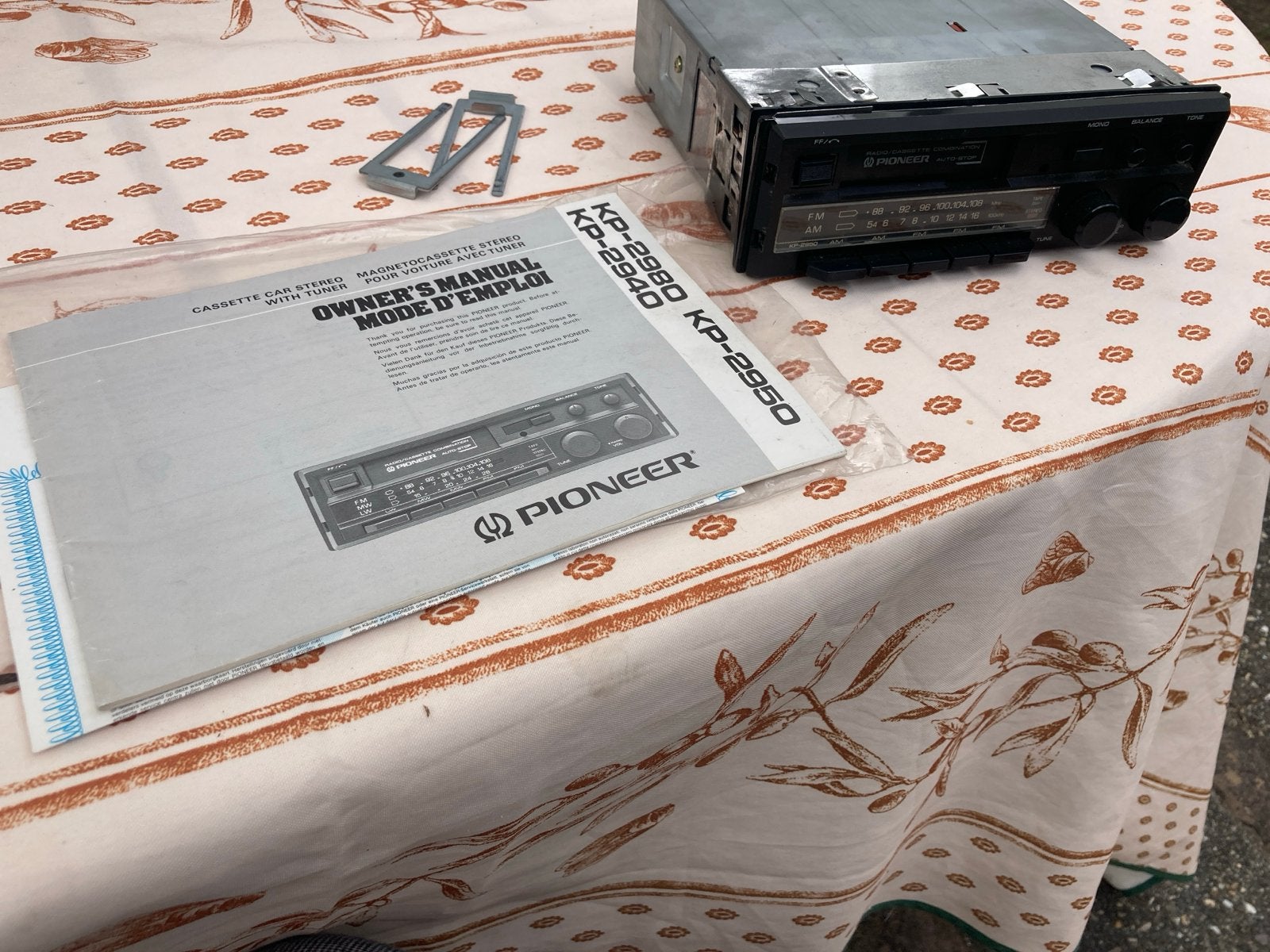 Pioneer KP-2950 Cassette Autoradio met Handleiding, Auto diversen, Autoradio's, Ophalen, Gebruikt