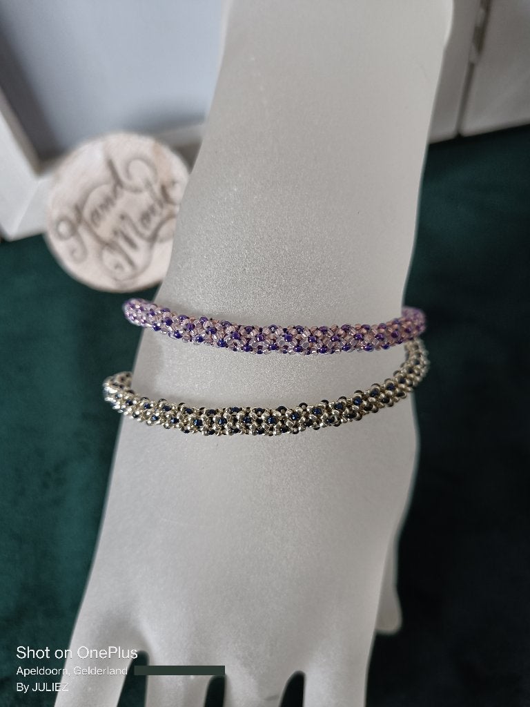 "Juliez Handmade" supermooie dunne armband Miyuki kraaltjes, Ophalen of Verzenden, Nieuw, Overige kleuren, Overige materialen