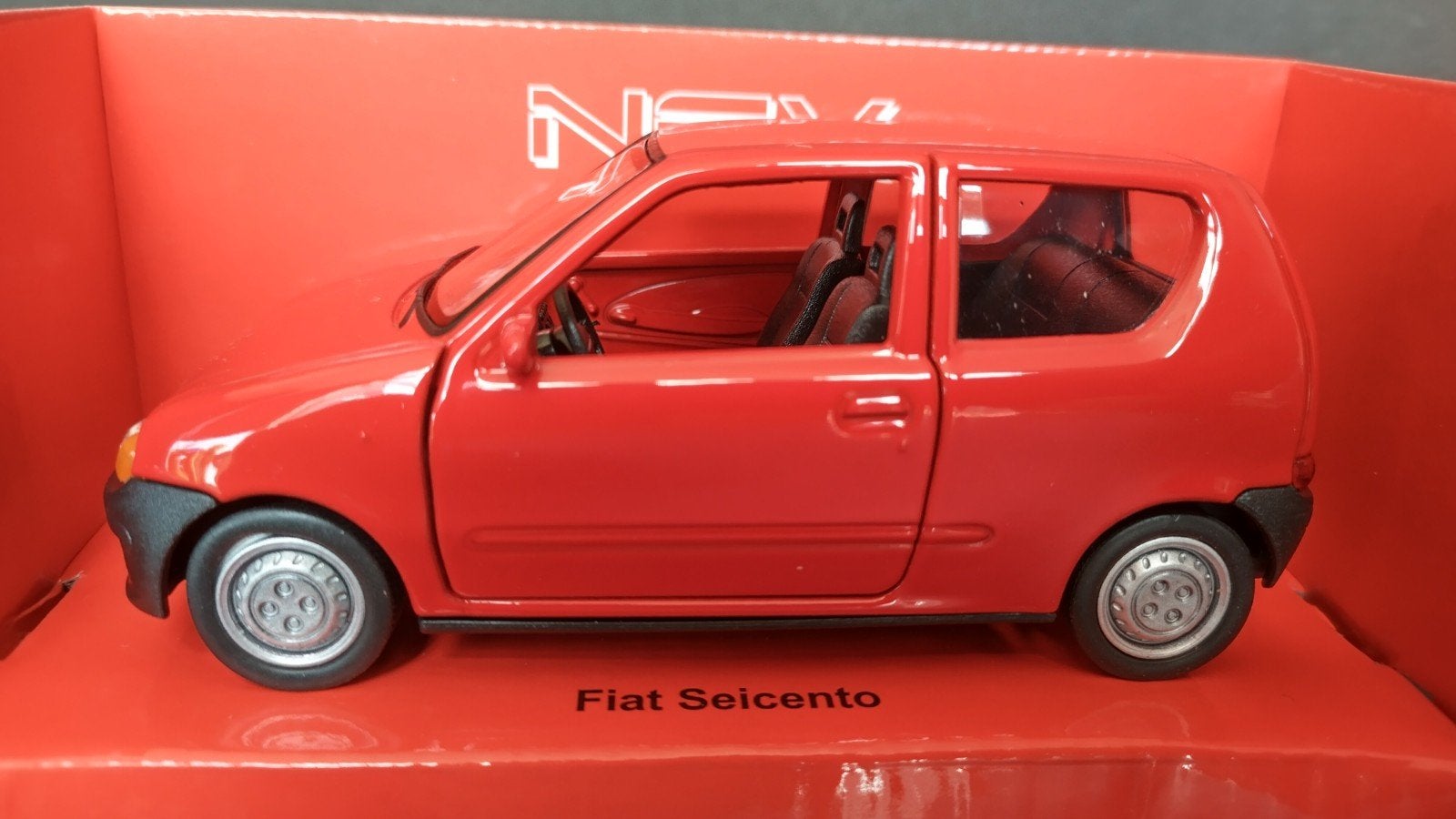 Fiat Seicento Rood 1:36 Welly Nex Pol, Auto, Verzenden, ., Nieuw
