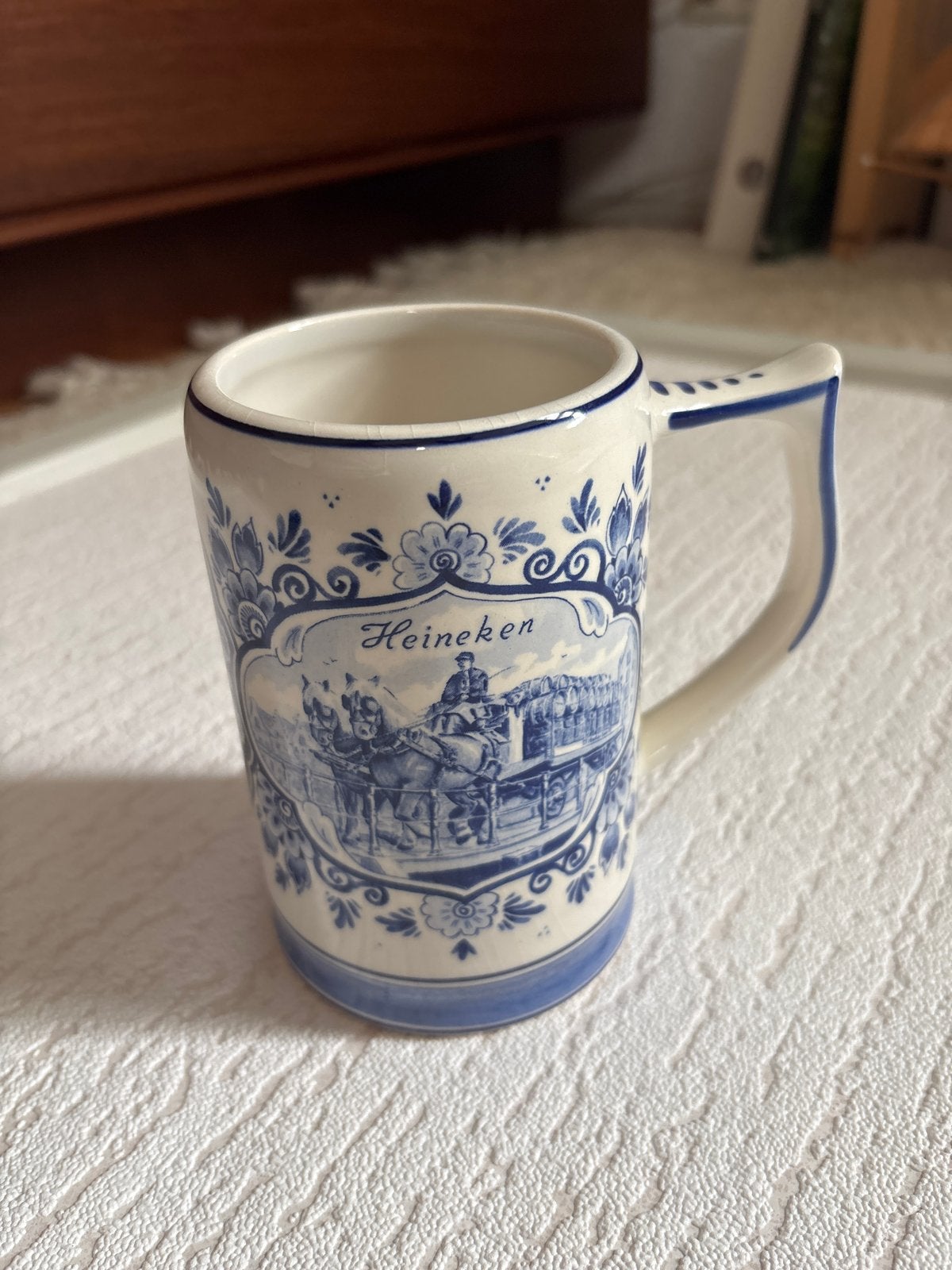 Delfts Blauw Heineken Mok - Handwerk Holland, Ophalen of Verzenden