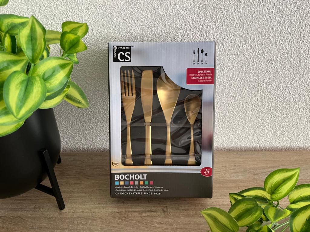 CS Carl Schmidt Sohn BOCHOLT Bestekset 24 dlg Gold - Nieuw, Ophalen of Verzenden, Nieuw