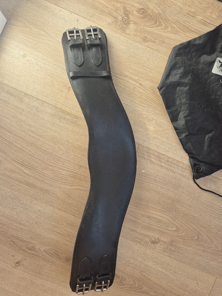 Anatomische leren dressuursingel Passier 65 cm, Dieren en Toebehoren, Gebruikt, Ophalen of Verzenden, Zwart, Singel