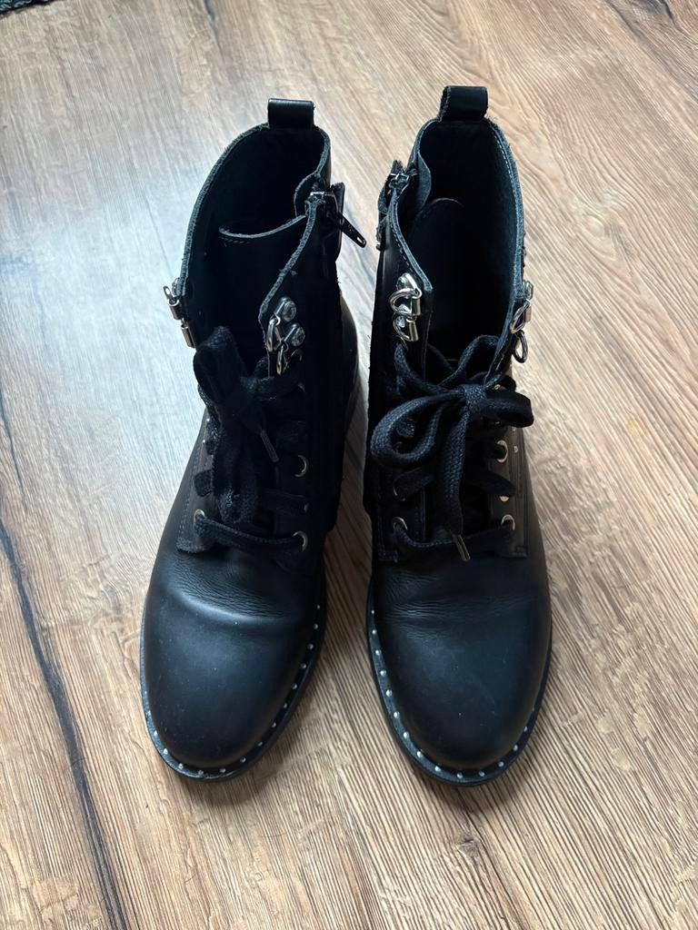 HIP lederen schoenen maat 37, Ophalen, Zwart, Lage of Enkellaarzen, Zo goed als nieuw