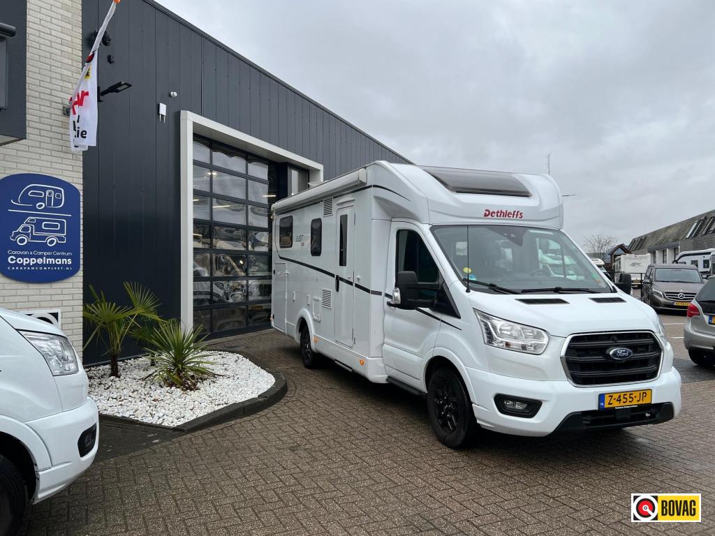 Dethleffs Just Go T 7055 EB Airco, Fietsenrek, TV, Hefbed, Standaard zit, Ringverwarming, Koelkast, Ford