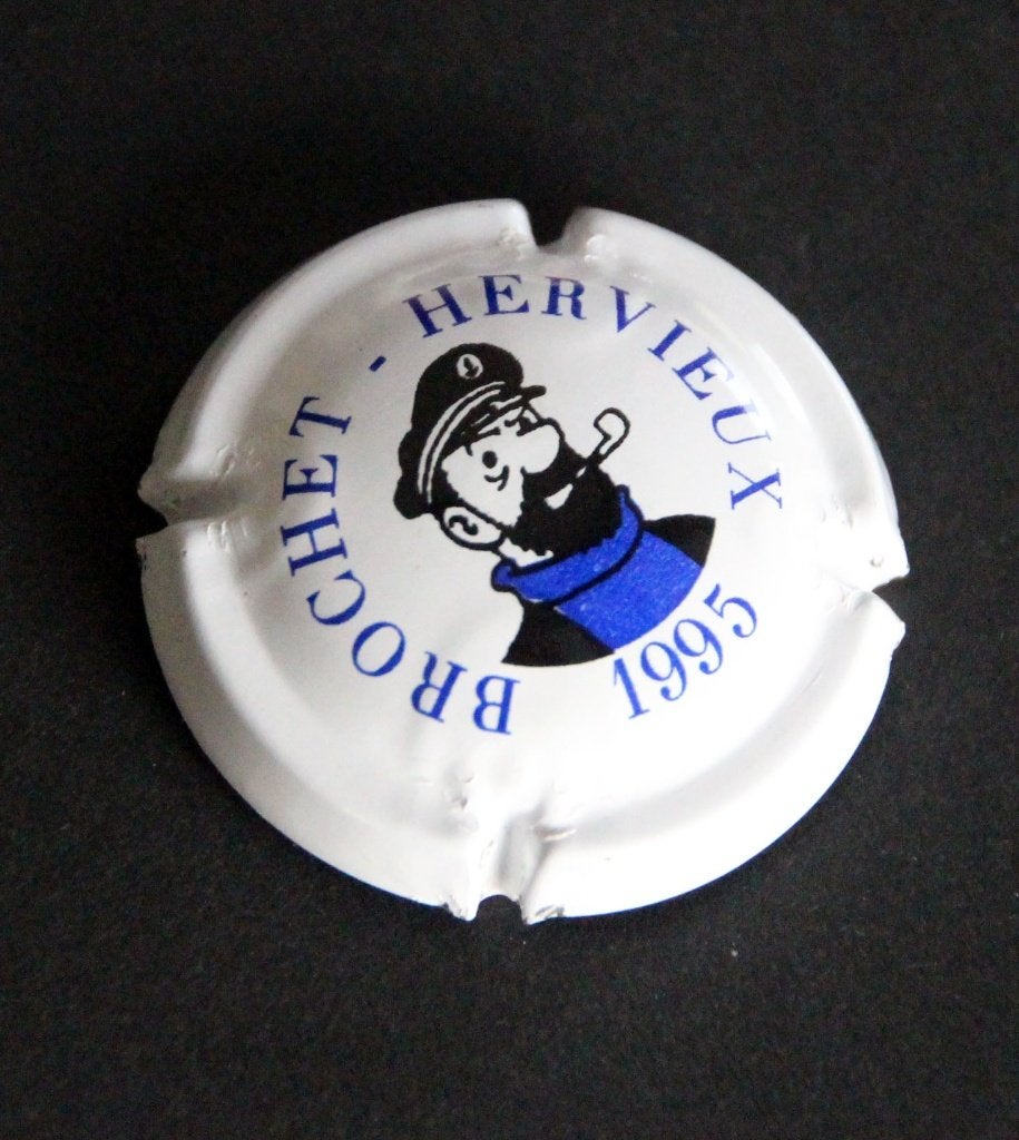 Capsule champagne 1995 Brochet Tintin Haddock Hergé Kuifje, Verzenden, Kuifje, Zo goed als nieuw, Beeldje of Figuurtje