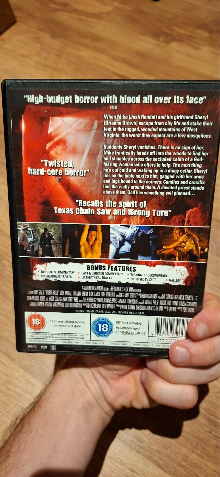Timber Falls DVD - Horrorfilm, Vanaf 18 jaar, Slasher, Ophalen of Verzenden, Extra's