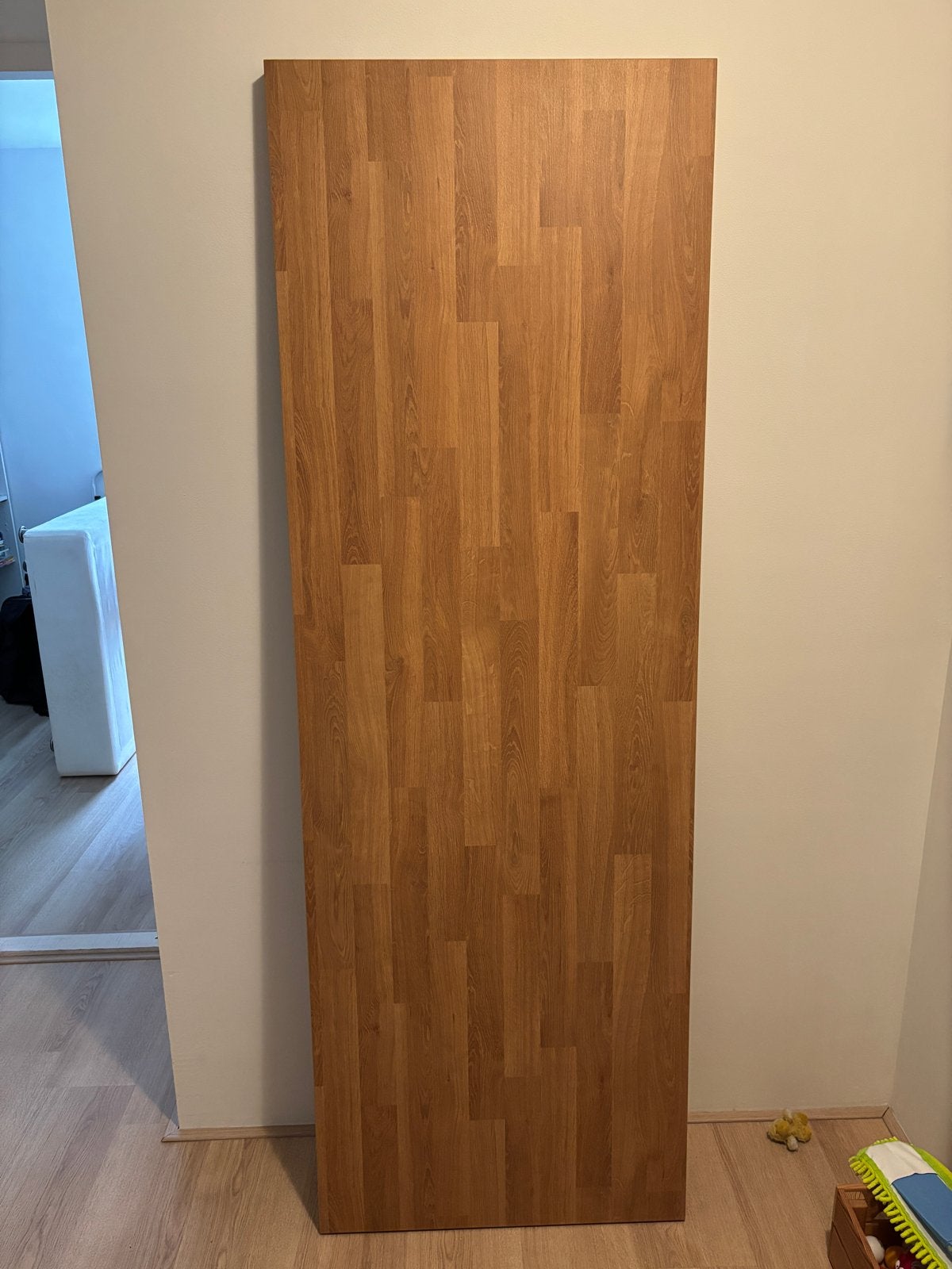 IKEA KARLBY Tafelblad Eikenhout 186x63.5 cm, Huis en Inrichting, Ophalen, Eikenhout, 50 tot 100 cm, Zo goed als nieuw