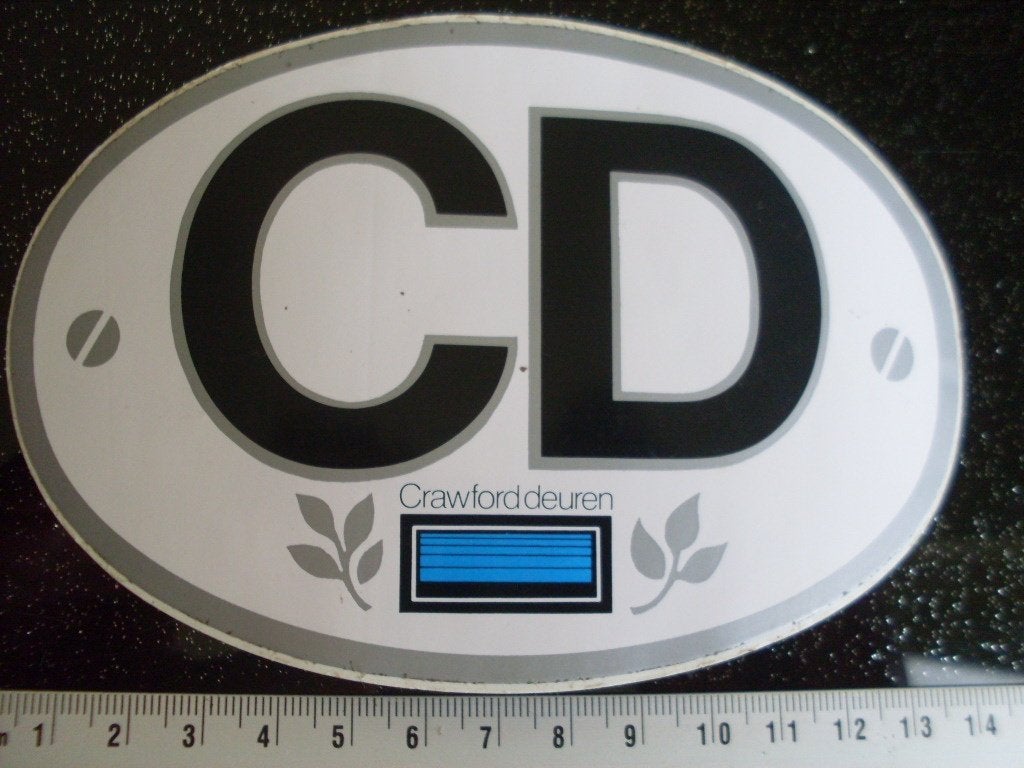 sticker CD logo Crawford deuren, Verzenden, Zo goed als nieuw, Merk