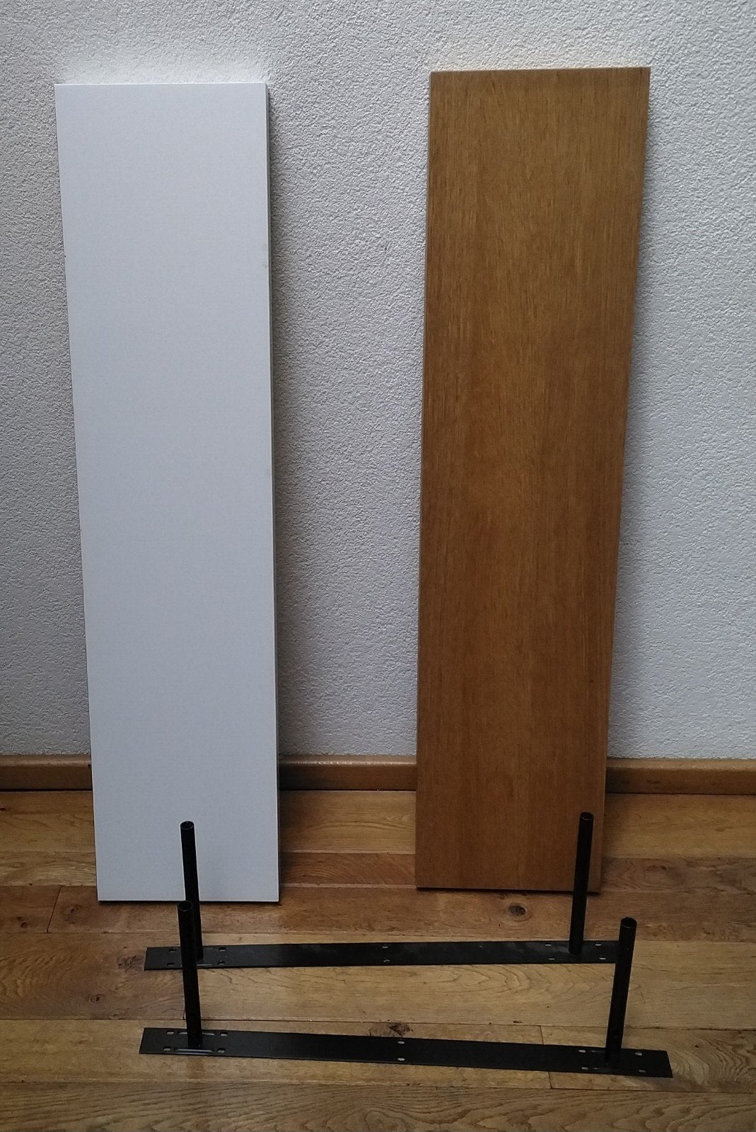 IKEA LACK Wandplanken (wit en eiken-effect) met beugels, Ophalen of Verzenden, Gebruikt