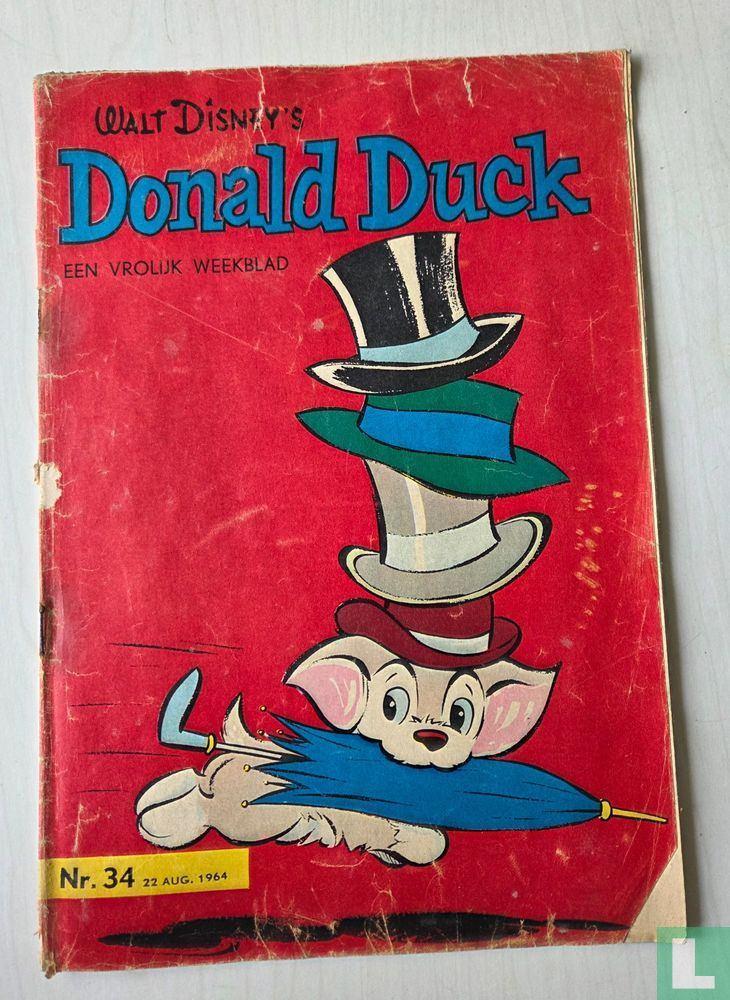 Donald Duck 34 - 1964, Boeken, Eén stripboek, Ophalen of Verzenden, Donald Duck / Disney, Gelezen
