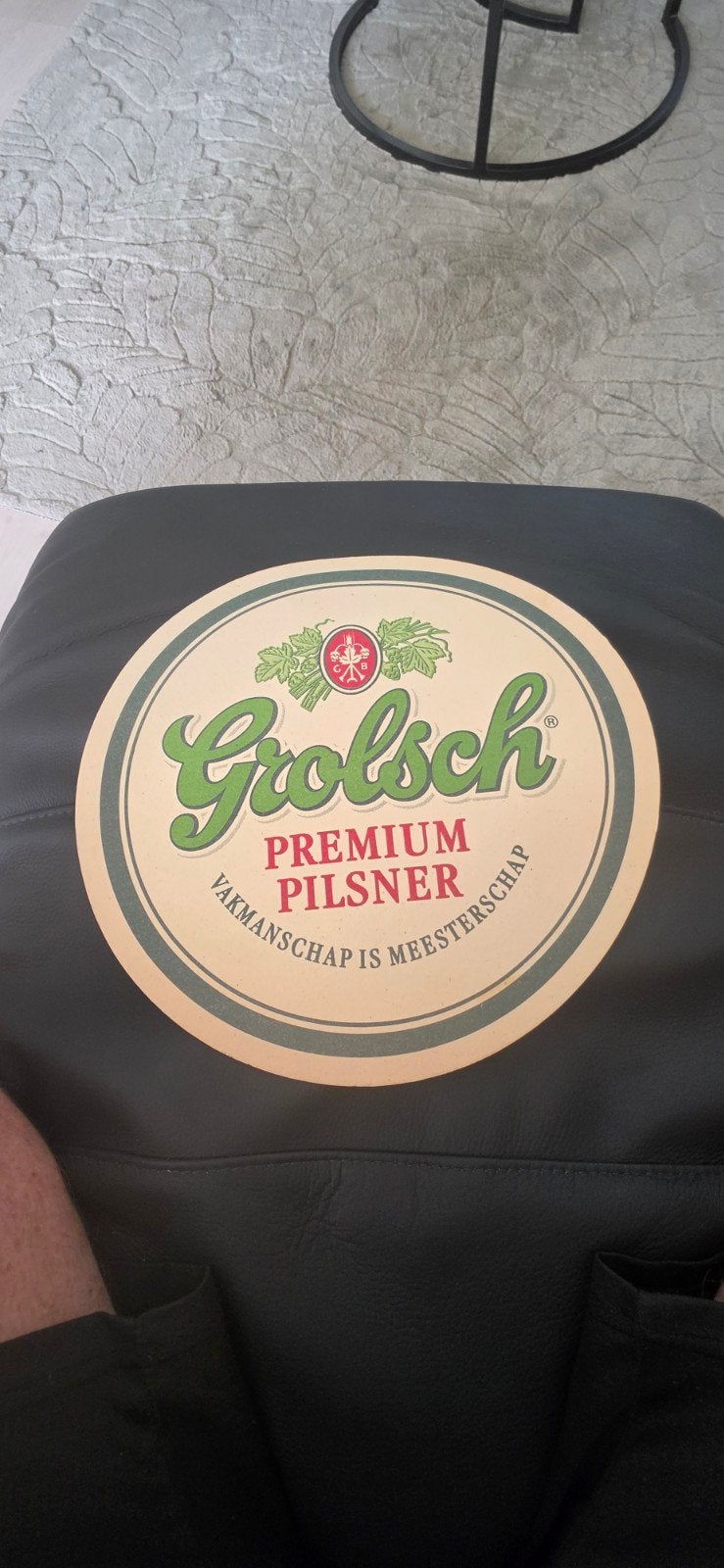 Grolsch Premium Pilsner bierviltje xxl, Ophalen of Verzenden
