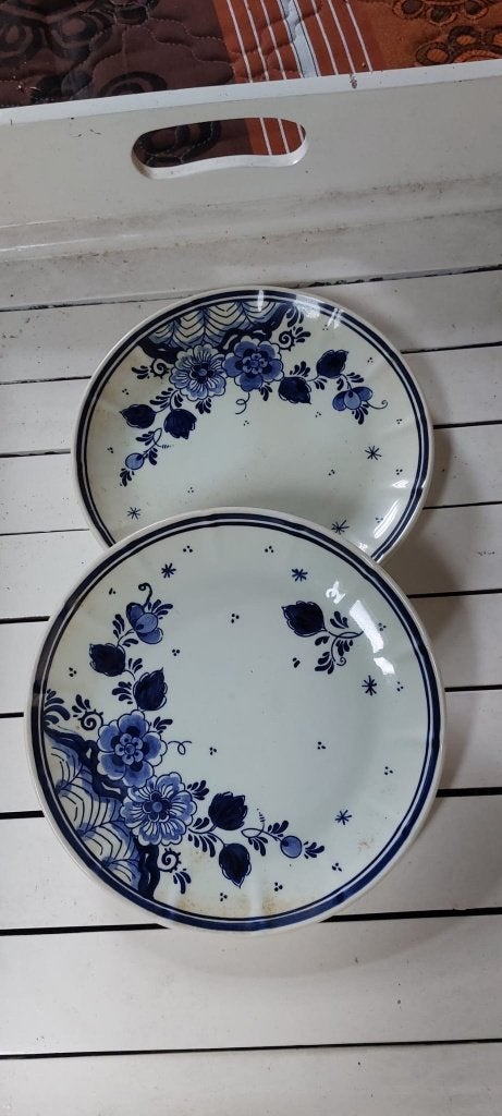 Royal goedewaagen delfs blauwe borden, Ophalen