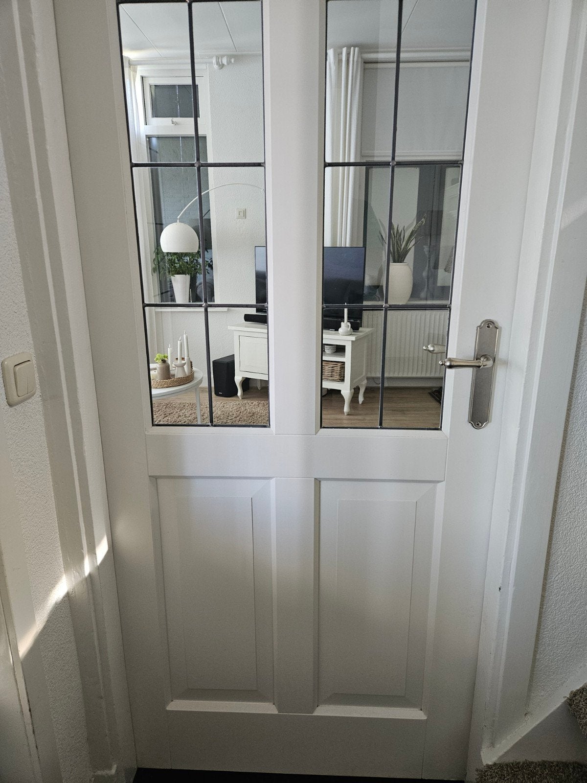 Set van 2 binnendeuren met glas en roedeverdeling, Ophalen of Verzenden