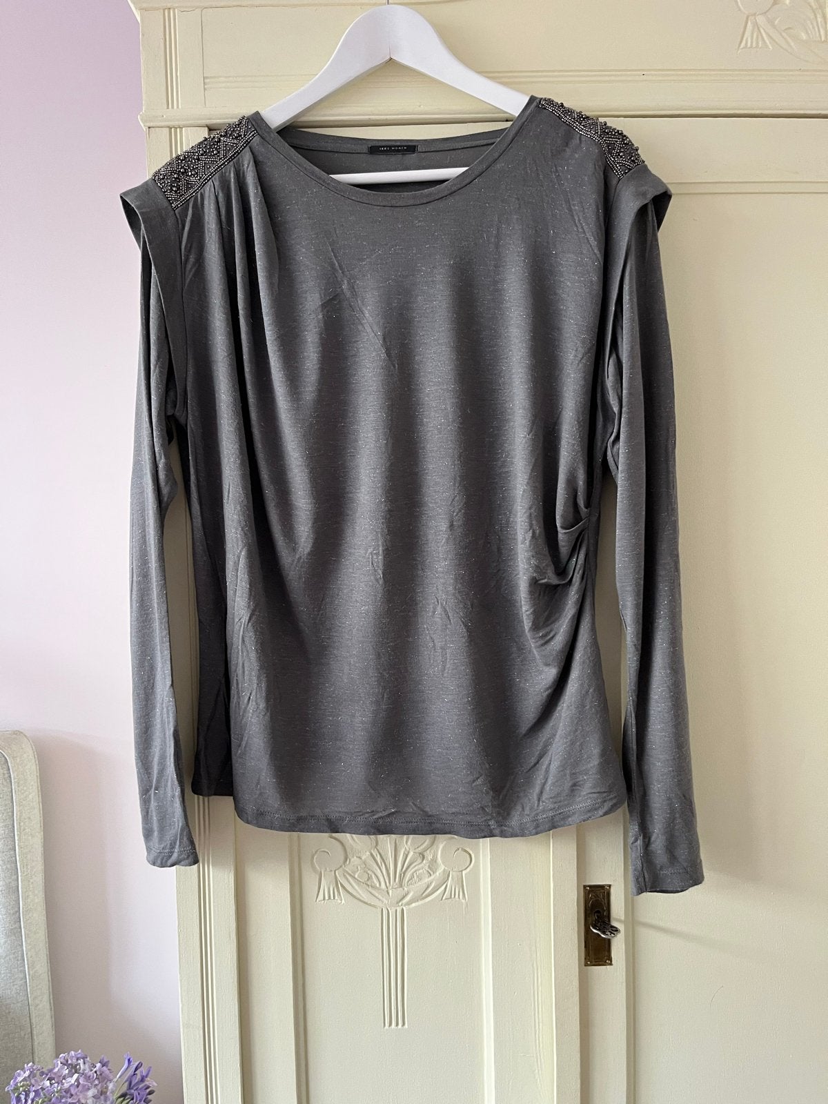 IKKS Shirt met Kraaltjes en Glitter - Maat XL, Maat 46/48 (XL) of groter, Ophalen of Verzenden, Zo goed als nieuw, Lange mouw