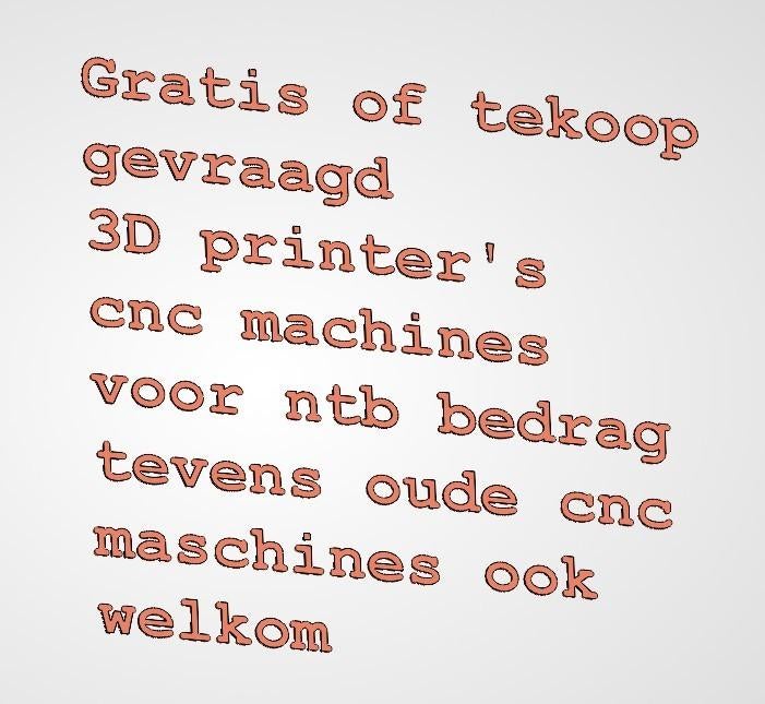 deffect 3Dprinter cnc mach bij voorkeur bambulab. prijs ntb!, Ophalen, Niet werkend