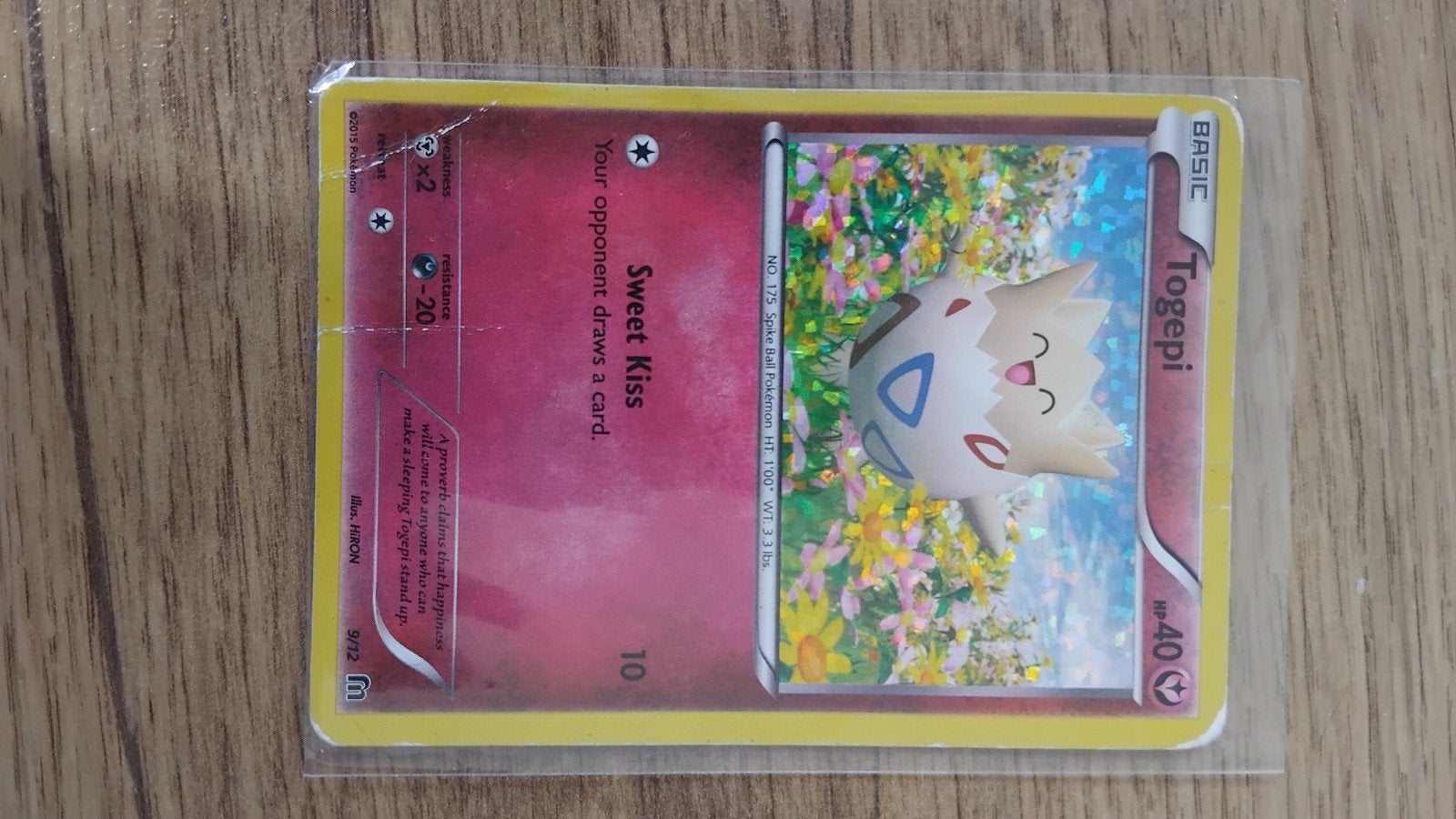 Pokémon kaart Togepi McDonalds Promo, Ophalen of Verzenden, Gebruikt, Losse kaart, Foil