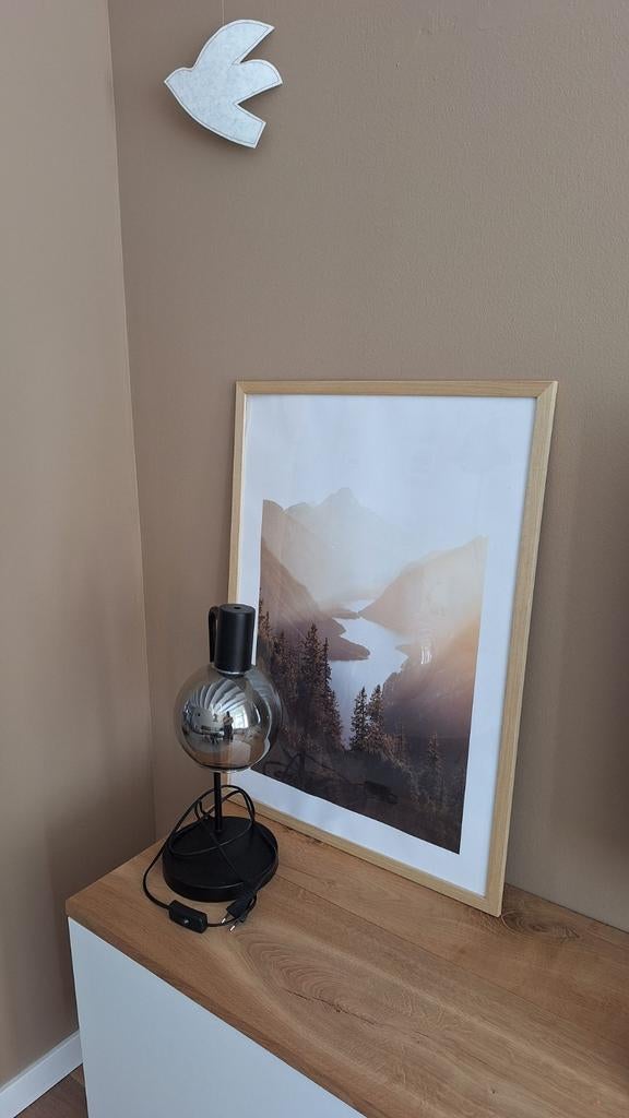 Bureau lamp Kwantum, Ophalen of Verzenden, Zo goed als nieuw, Scandinavisch  - strak modern, Metaal