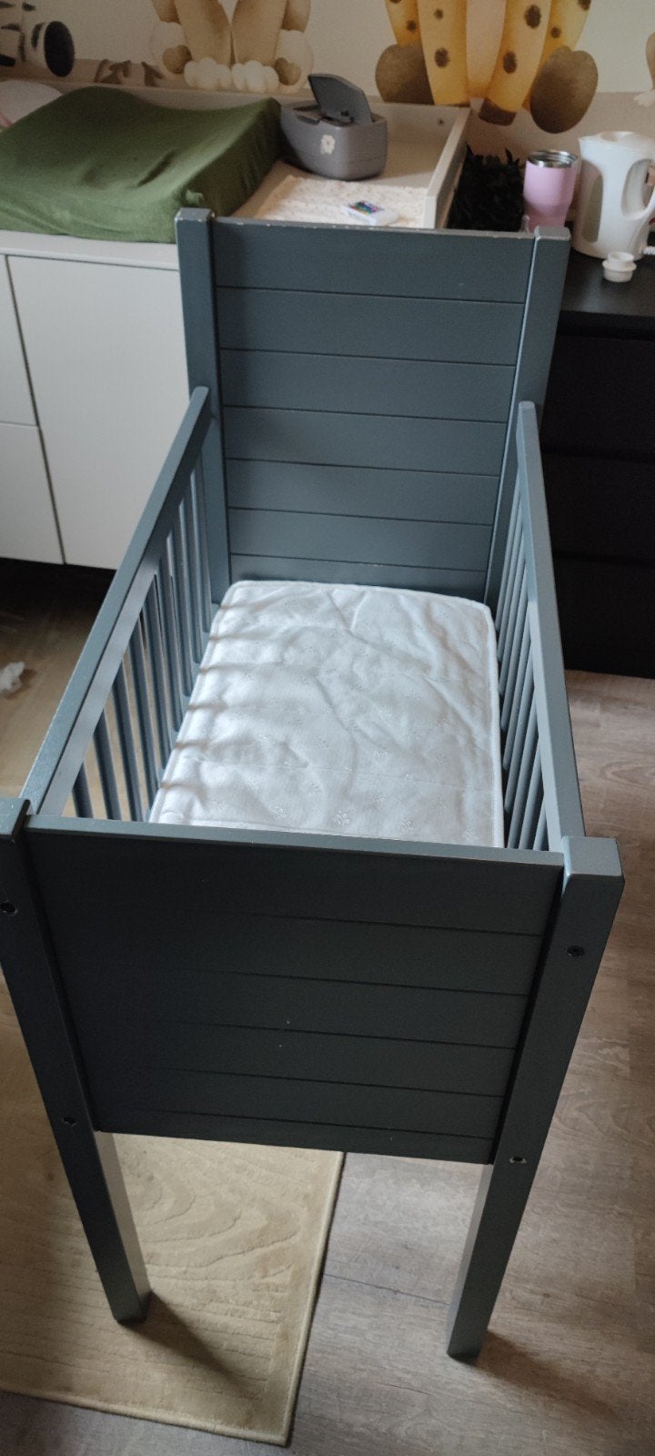 Babywieg 40x80 cm van Babypark - Grijs, Kinderen en Baby's, Ophalen of Verzenden, Gebruikt, Wieg