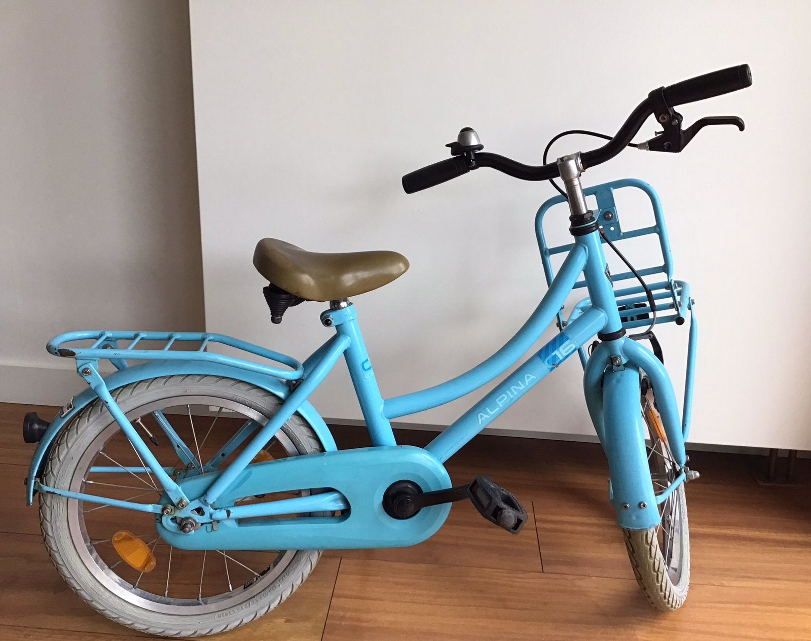 Leuke Alpina kinderfiets 16inch, Ophalen, Terugtraprem, Gebruikt, Handrem