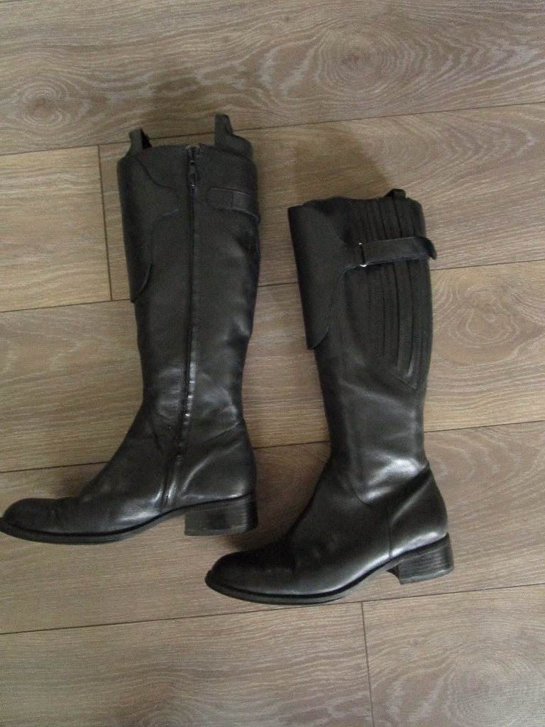Leren laarzen merk Janet D. maat 39. i.z.g.s., Hoge laarzen, Verzenden, Janet D., Zwart