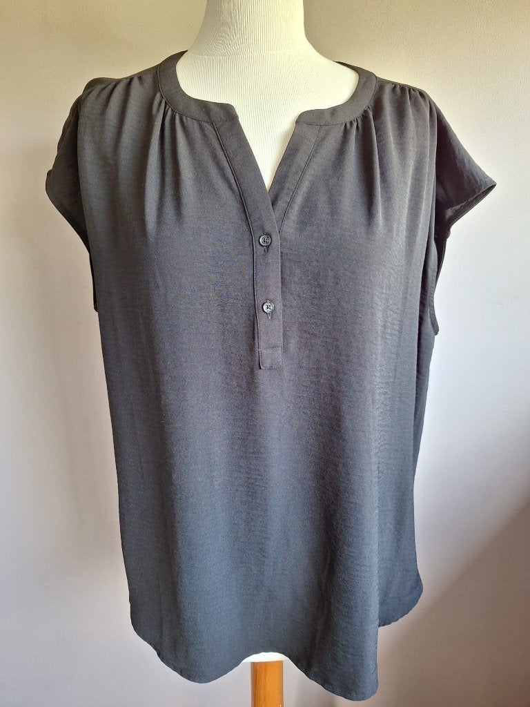 Nieuwe zwarte stretch top van Vera Wang, maat XXL, Zwart, Maat 46/48 (XL) of groter, Ophalen of Verzenden, Korte mouw