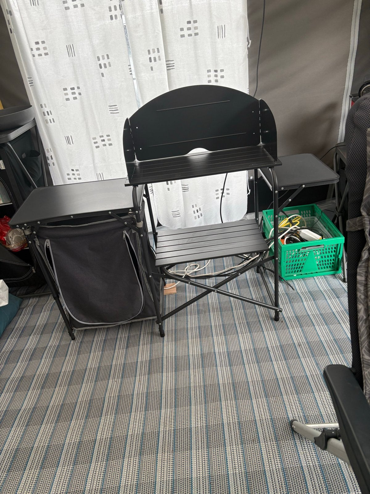 Opvouwbare Campingkeuken met Windscherm  en Opbergruimte, Ophalen of Verzenden, Gebruikt