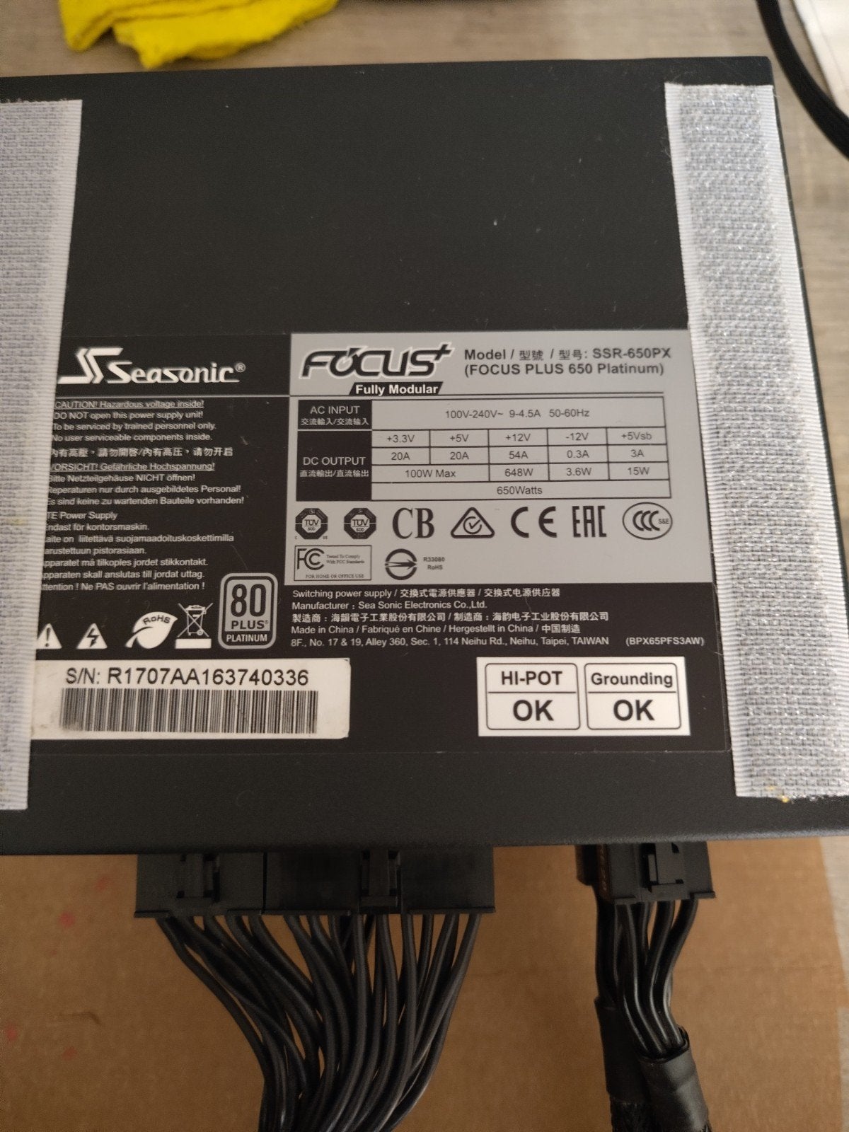 Seasonic focus plus platinum 650 watt, Ophalen of Verzenden, Zo goed als nieuw