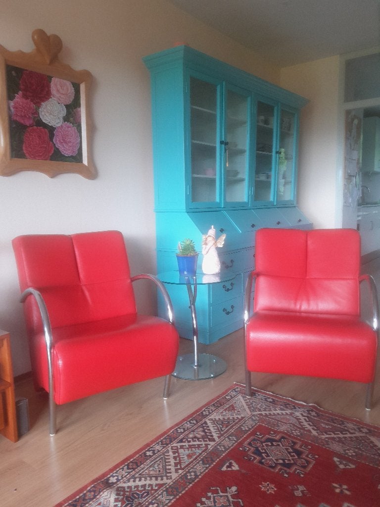Leren Fauteuils van LEOLUX, Ophalen, Gebruikt, 75 tot 100 cm, Modern