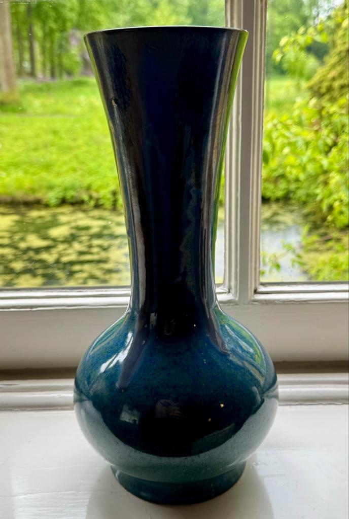 Vintage Thurin Ware vaas met unieke glazuurafwerking, Ophalen of Verzenden