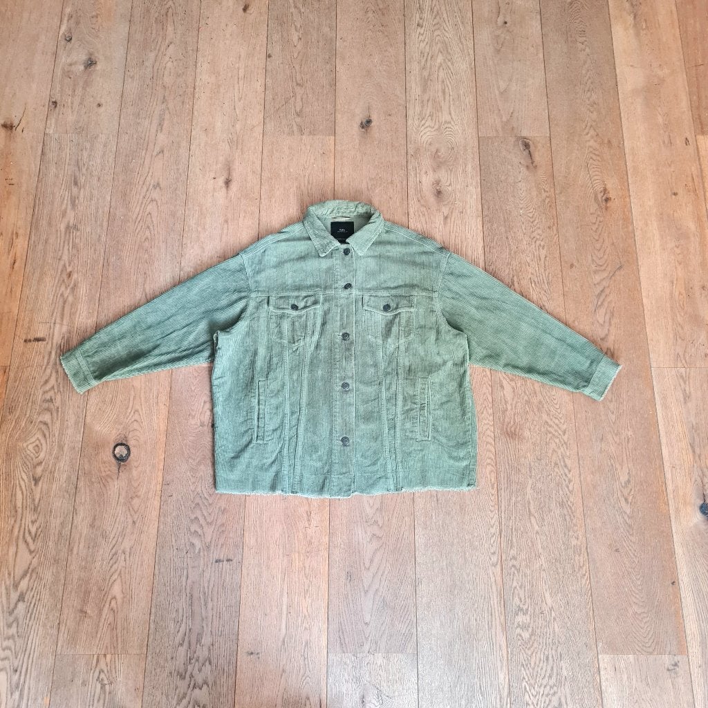 Groene 100% katoenen corduroy Zara herenjas, Kleding | Heren, Zara, Ophalen of Verzenden, Gedragen, Groen