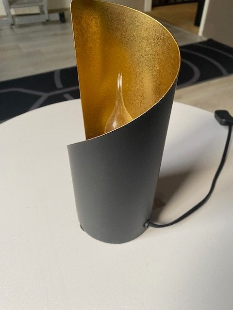 tafellamp, Huis en Inrichting, Lampen | Tafellampen, Ophalen, Goud, 24 cm, E14 (klein)