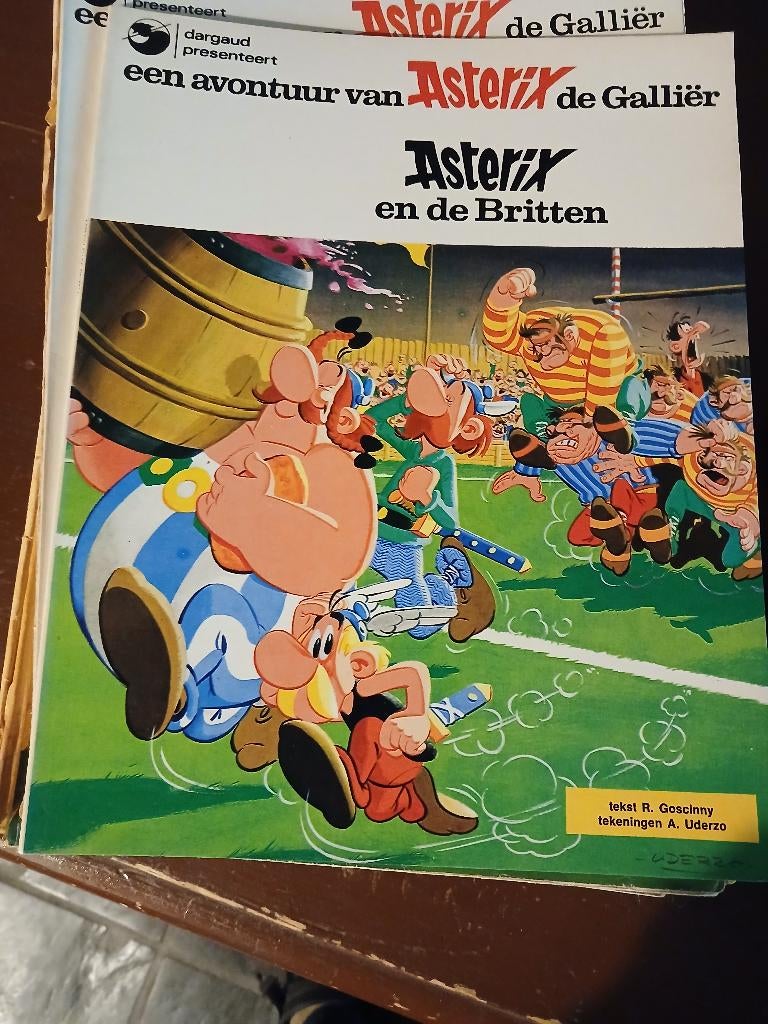 Stripboeken Asterix de Gallier, Boeken, Gelezen, Goscinny, Ophalen of Verzenden, Meerdere stripboeken