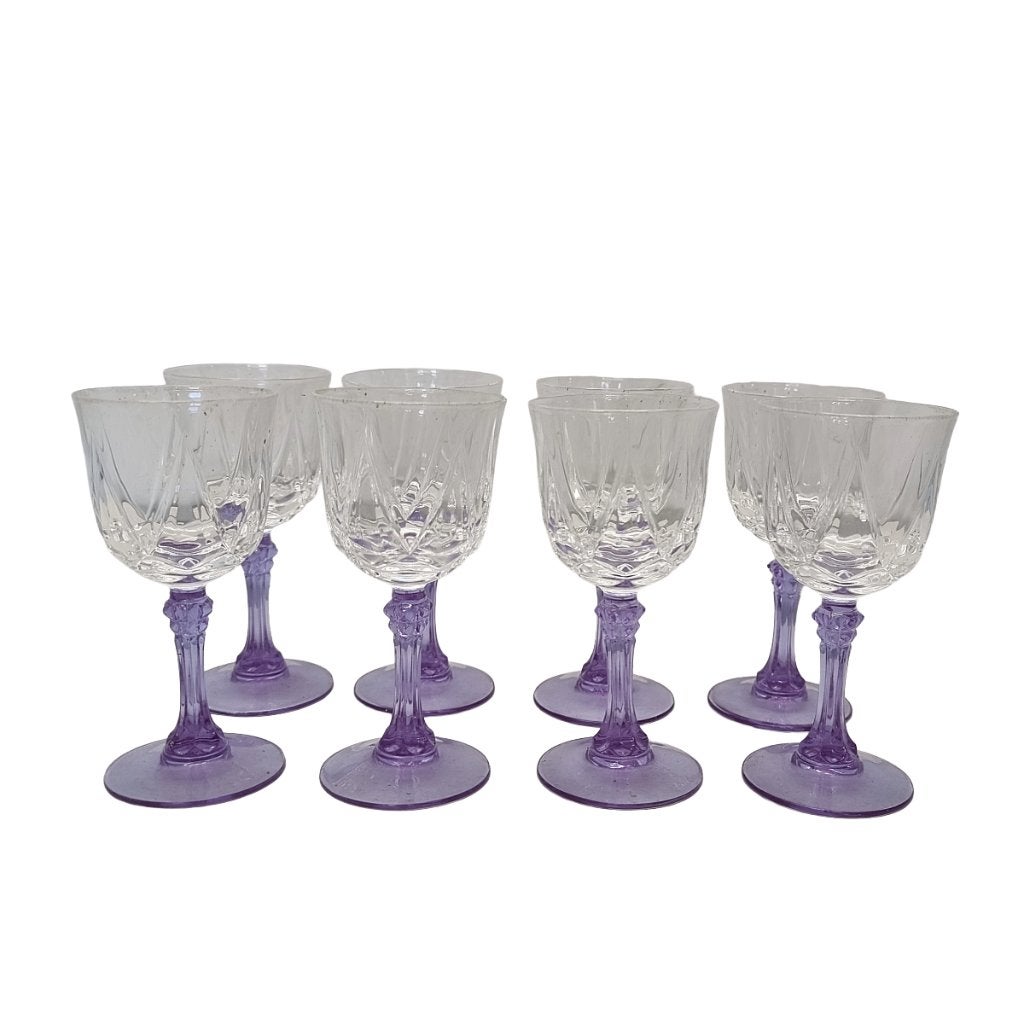 Cristal d’Arques LILAS borrelglaasjes uit Frankrijk, Ophalen of Verzenden, Zo goed als nieuw, Borrel- of Shotglas