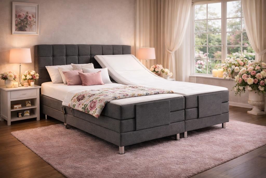 M-RAY Elektrische Boxspring Adore gold  €2395,-, 200 cm, 160 cm, Goud, Romantic