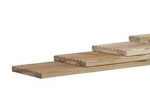 vlonderplank/dekdeel Grenen 28x145mm  x 4,00meter geimpreg., Ophalen, Nieuw, Hout