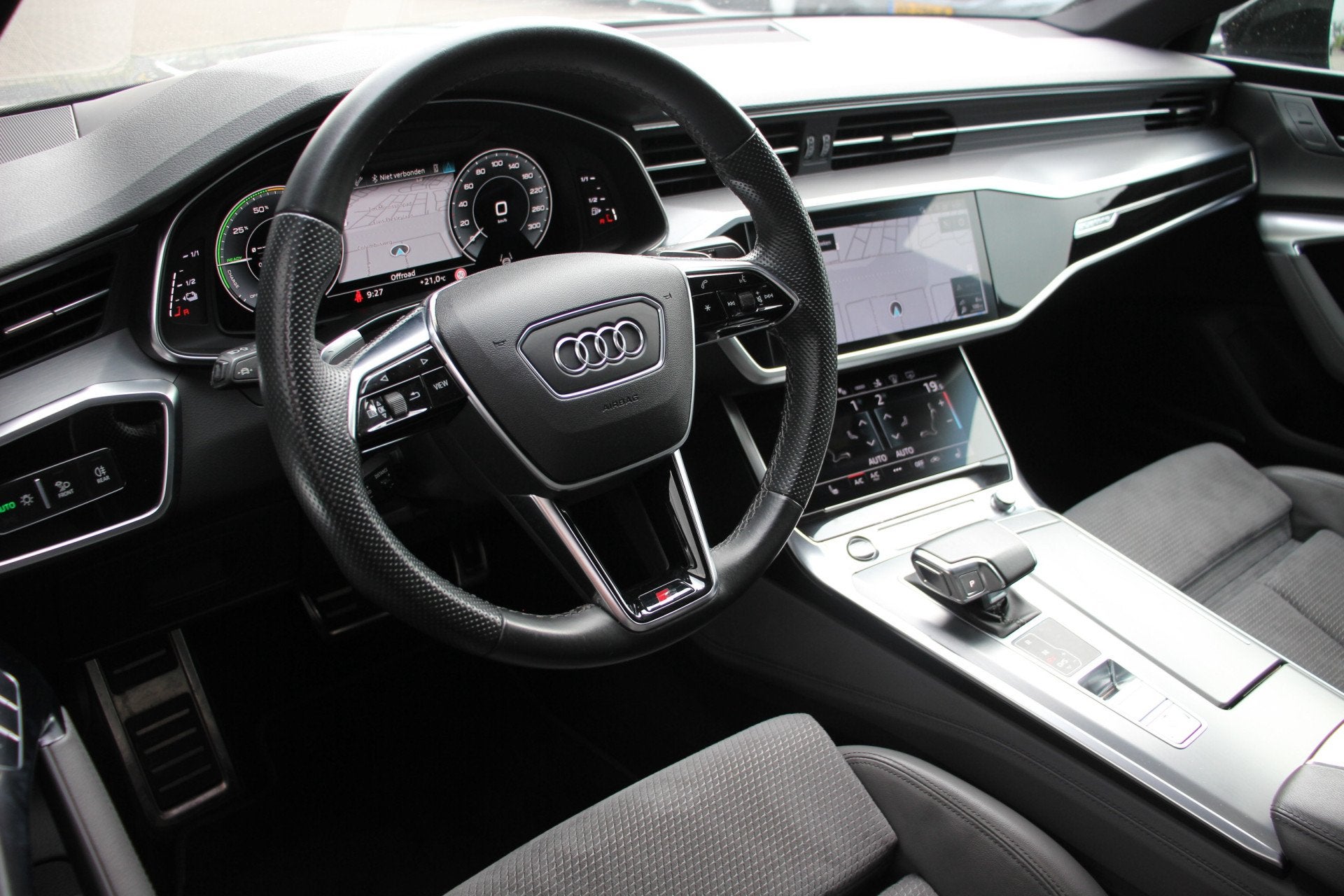 Audi A7 Sportback 55 TFSI e quattro Pro Line Plus S-line | 3, Auto's, Audi, Gebruikt, 4 cilinders, 4 stoelen, Leder en Stof