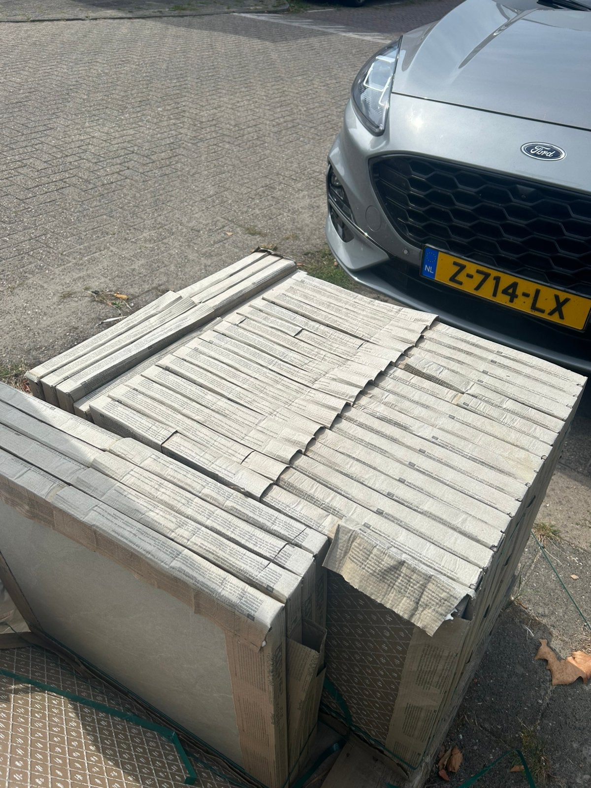 24 nieuwe keramische tegels van 60x60x3, Ophalen, Keramiek, Nieuw, 5 tot 10 m²