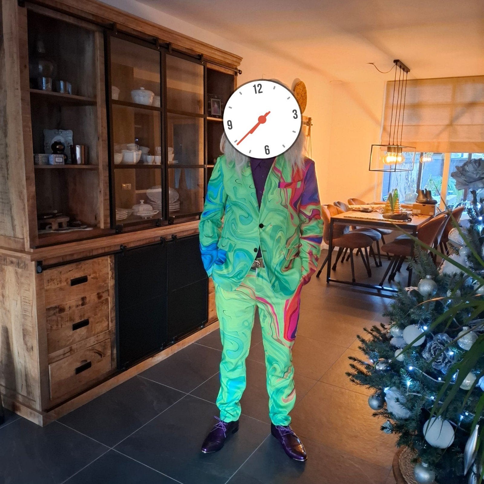 Carnavalspak / Feestpak - Slechts 1x gebruikt!, Kleding | Heren, Carnavalskleding en Feestkleding, Maat 52/54 (L), Carnaval, Ophalen of Verzenden