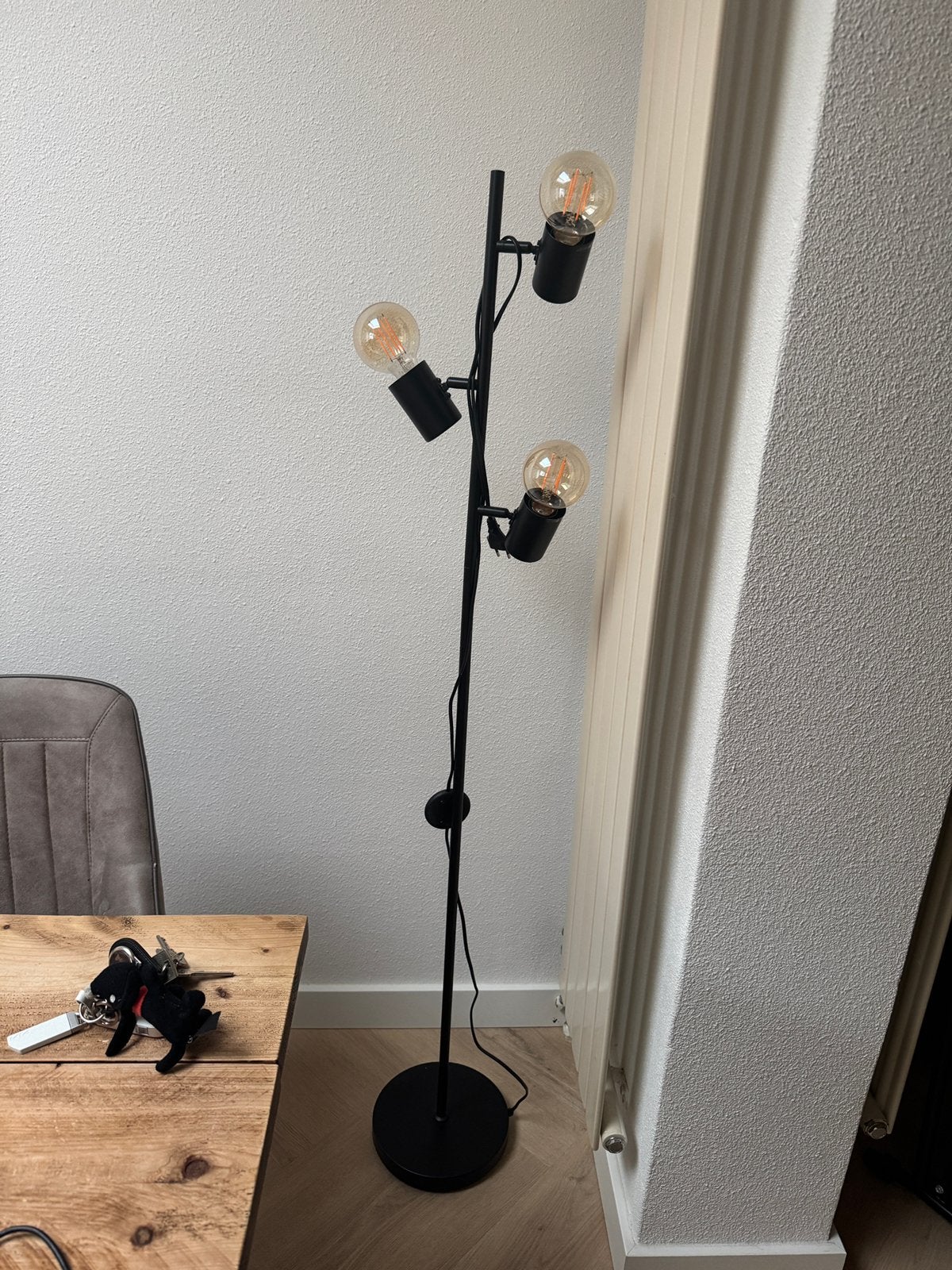 Industriële Vloerlamp, Huis en Inrichting, Lampen | Vloerlampen, Ophalen, Zo goed als nieuw, E27 (groot), 150 tot 200 cm