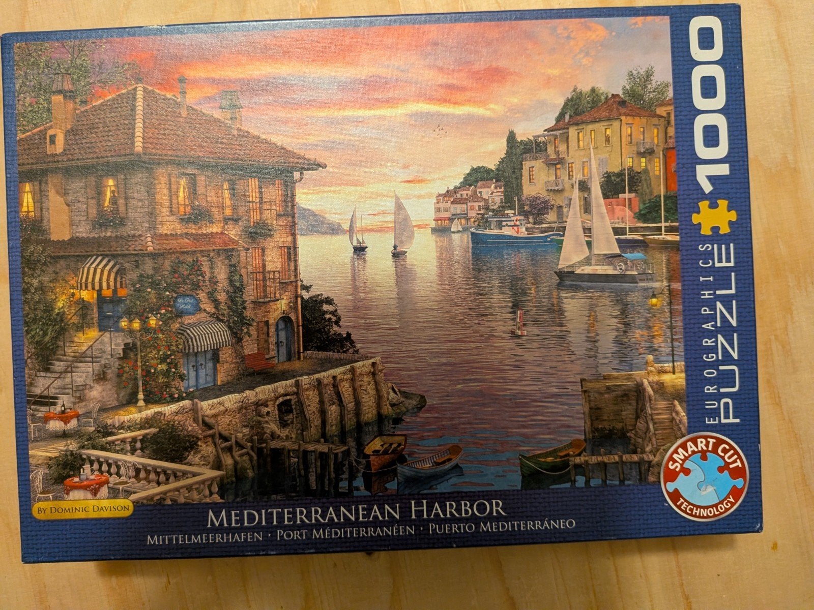 Eurographics Legpuzzel Mediterrane Haven 1000 stukjes, Ophalen of Verzenden, 500 t/m 1500 stukjes, Zo goed als nieuw, Legpuzzel