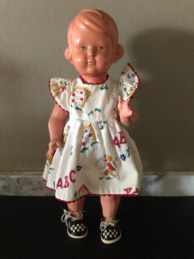 Vintage Schildpad pop - 65 jaar oud, Verzamelen, Ophalen of Verzenden, Gebruikt, Pop