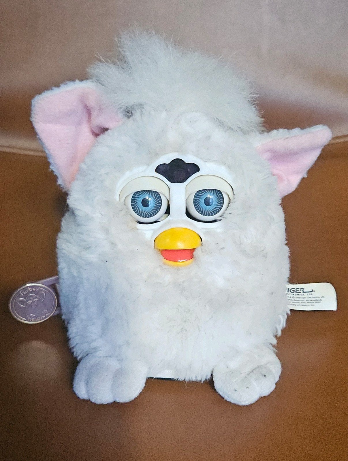 Vintage Furby Baby "Yeti" 1998 Wit met Blauwe Ogen, Kinderen en Baby's, Ophalen, Jongen of Meisje